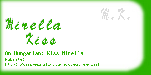 mirella kiss business card
